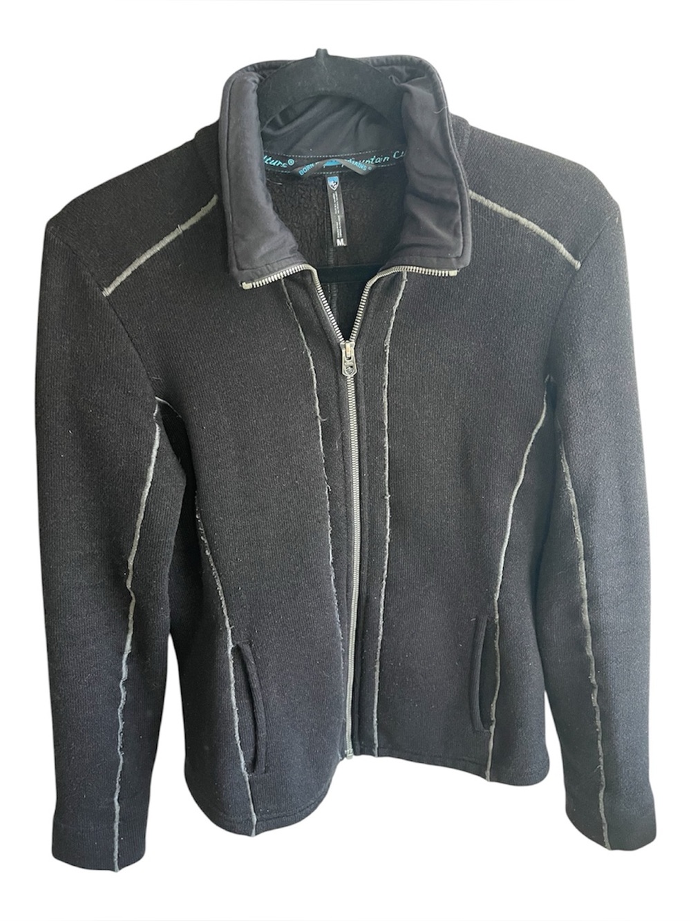 Kuhl Jacket Alfpaca Fleece Full Zip Soft Black 1190300 Size Medium Soft Outdoor